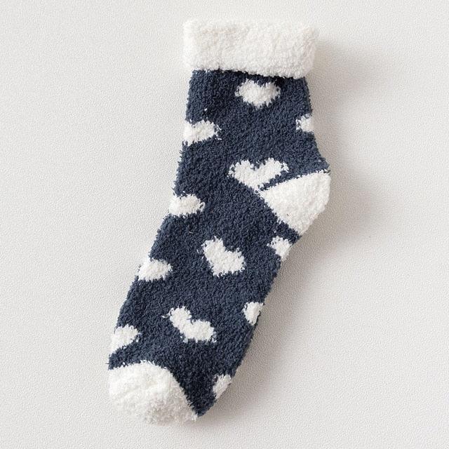 Candy Warm Lady Heart Cute Winter Kawaii Thick Casual Women Socks Fuzzy Fluffy Terry Warm Socks Short Cute Cotton Socks Winter Socks Short Socks For Men And Women