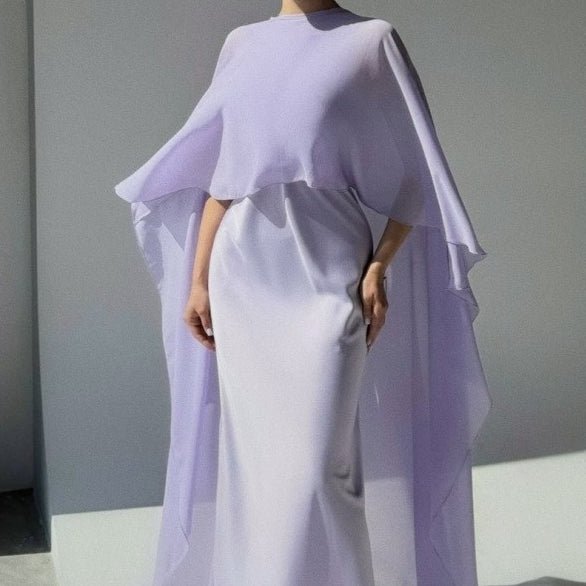 Cape Overlay Abaya Dress(MS320)