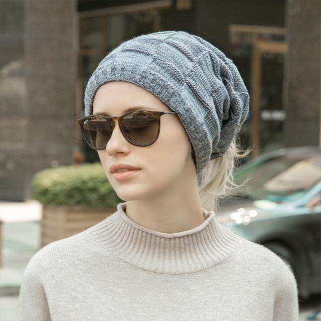 Caps Warmer Bonnet Casual Cap Winter Beanie Hats Hat winter hat Bobble Hat Winter Balaclava Women Bandana Baotou Cap Scarf Warm Thick Beanie Skellies Women Girls Cable Knit Soft Cute Beanie with Ears Detachable Pompom Fur Hat Girls