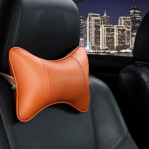 Car Neck Pillows Headrest Relief Filled Fiber Universal Car Pillow Both Side Pu Leather 1pcs Pack Headrest For Car Neck Pillows Both Side Pu Leather Headrest Head Pain Relief Filled Fiber Universal Car Pillow Neck Pillow Softness Car Headrest Pillow