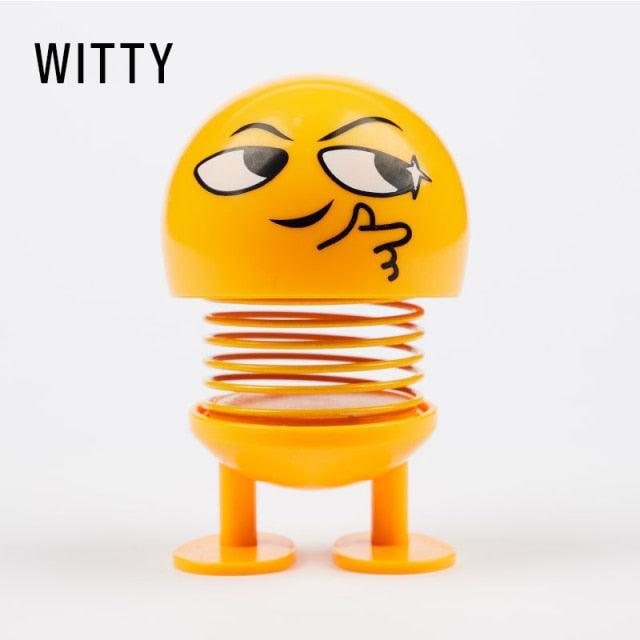 Car Ornaments Bobblehead Nod Dolls Cute Cartoon Funny Wobble Head Robot Lovely Car Dashboard Decoration Auto Facial Expression Shaking Head Toys Car Ornaments Bobblehead Nod Dolls Cute Cartoon Funny Wobble Head Robot Lovely Car Dashboard Decor