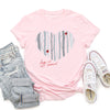 Love Is All Around Winter Forest Cardinal Heart Seasonal Romance Edition Graphic Tee