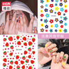 Cartoon Characters Plants Animals Forest Flowers Small Fresh Flowers 3D Nail Stickers Hyuna Style Nail Patch Waterproof Self Adhesive Nail Decals for Nail Art Decoration Including Hearts Stars Letters Bowknot Leaves Flowers Plants Fruits Butterflies