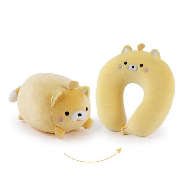 Cartoon Deformable U-shape Neck Pillows Hamster U-Shaped Neck Pillow Throw Pillow Neck Supporter Foam particle Headrest Office Nap Desktop Pad Headrest & Neck Pillow For Kids Boys & Girls Teens Travel Accessories For Airplane Car