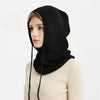 Cashmere Winter Knitted Hat Beanie Women Scarf Skellies Beanies Winter Hats For Women Men Cap Solid Bonnet Mask Brand Hat Balaclava Shawl Women Winter Hat Soft Knitted Hooded Neck Collar Cap Beanie Hat Warm Scarf Unisex Bonnet Hooded Scarf Hat