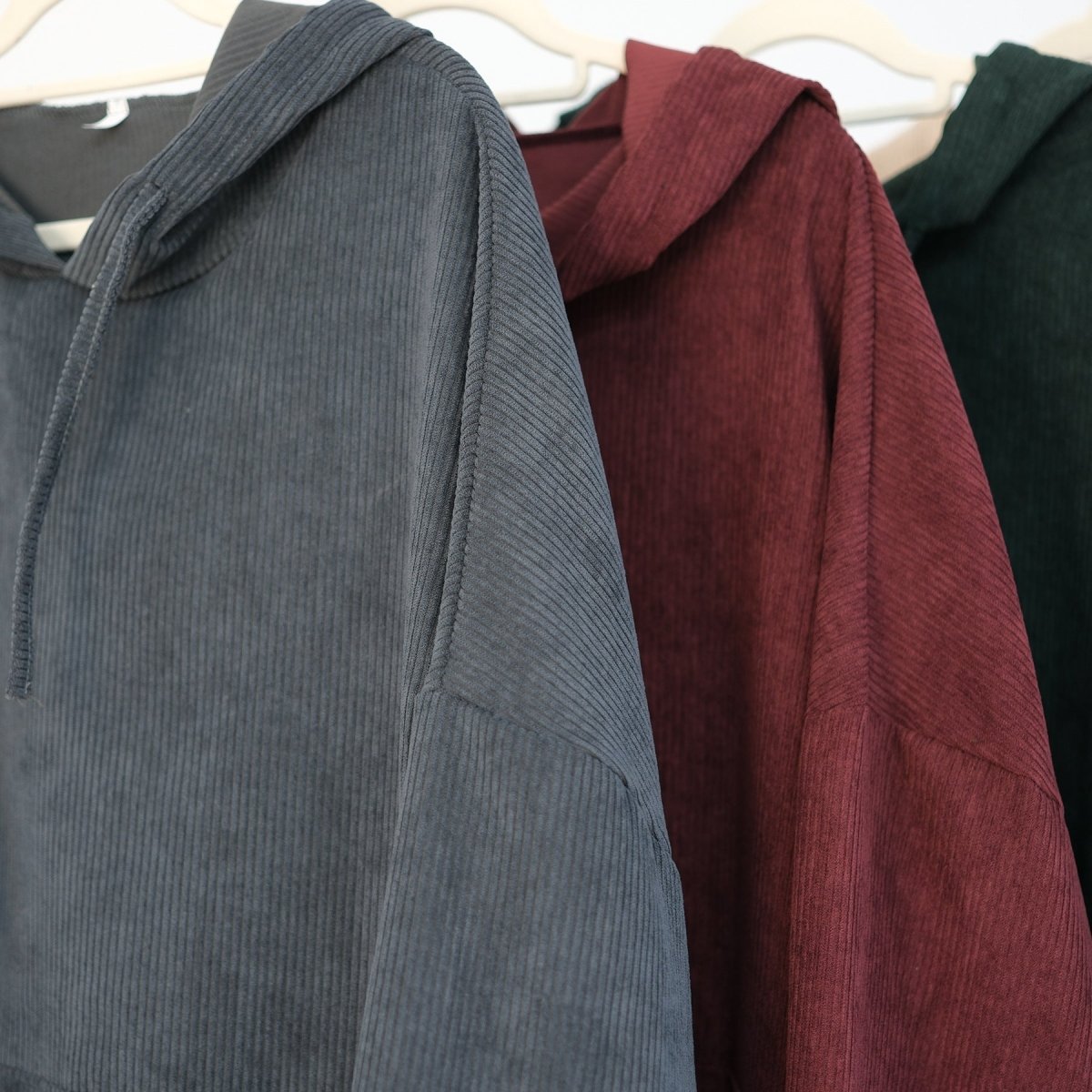 Casual Corduroy Hoodie Abaya (MA110)