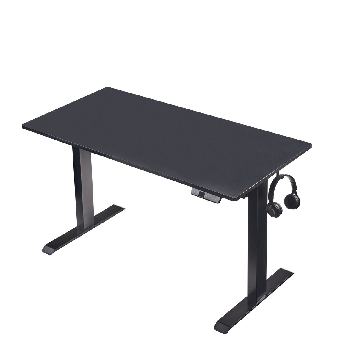 Electric Standing Desk, Adjustable Height Stand up Desk, 24x48 Inches Sit Stand Home Office Desk,Black Frame/Black Top
