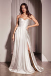 Ladivine CD378W Dress Strapless Satin A-Line Wedding Gown