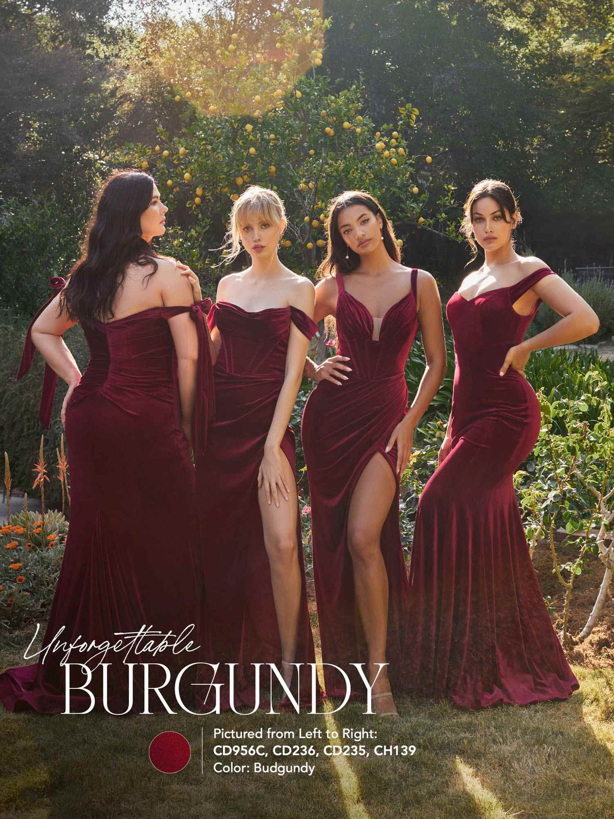 Cinderella Divine CH139 Long Off the Shoulder Fitted Velvet Gown