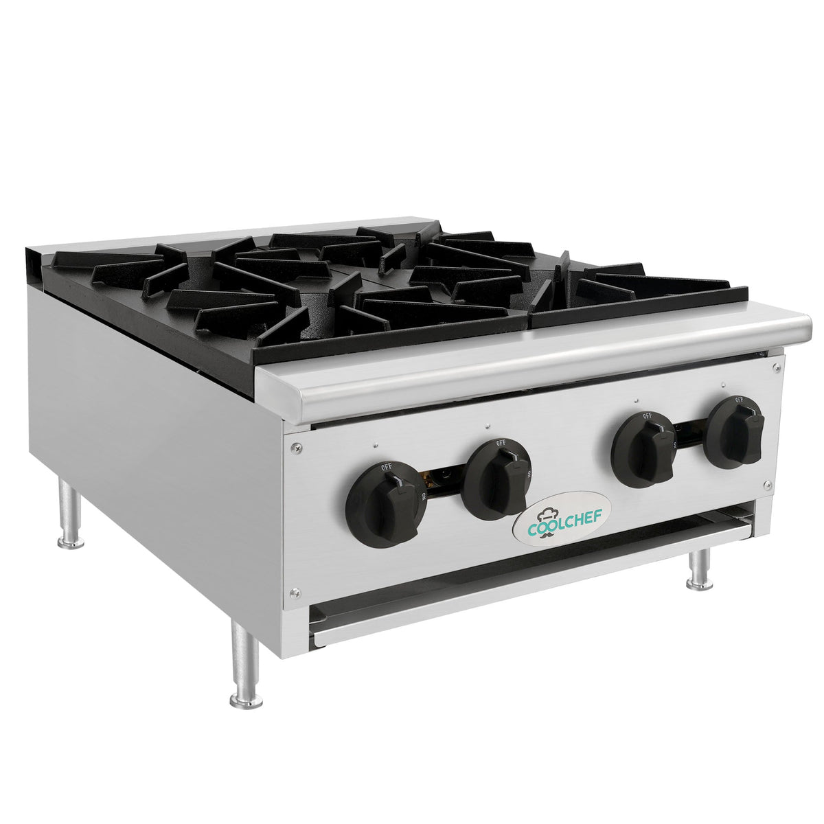 100,000 BTU Commercial Gas Hot Plate 4 Burner NG LP