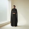 Celestial Rhinestone Cape Abaya | Luxury 2-Piece Set(MA344)
