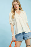 Umgee Cotton Gauze Ruffle Top