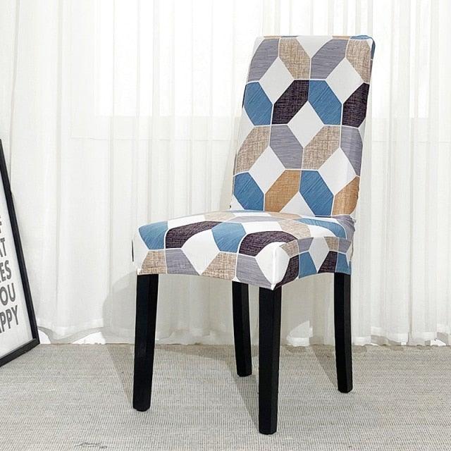 Chair Covers For Dining Room Stretch Spandex Removable Washable Anti-dust Seat Slipcover Multicolor  Chair covers  Chair Covers For Dining Room With Printed Patterns Easy Slip-on Stretchy Dining Room Chair Covers
