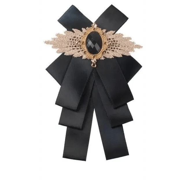 Charming  Butterfly Ladies Bowtie Casual Solid Color Rhinestone Brooch Bowties For Women Fashionable Wedding  Bowtie