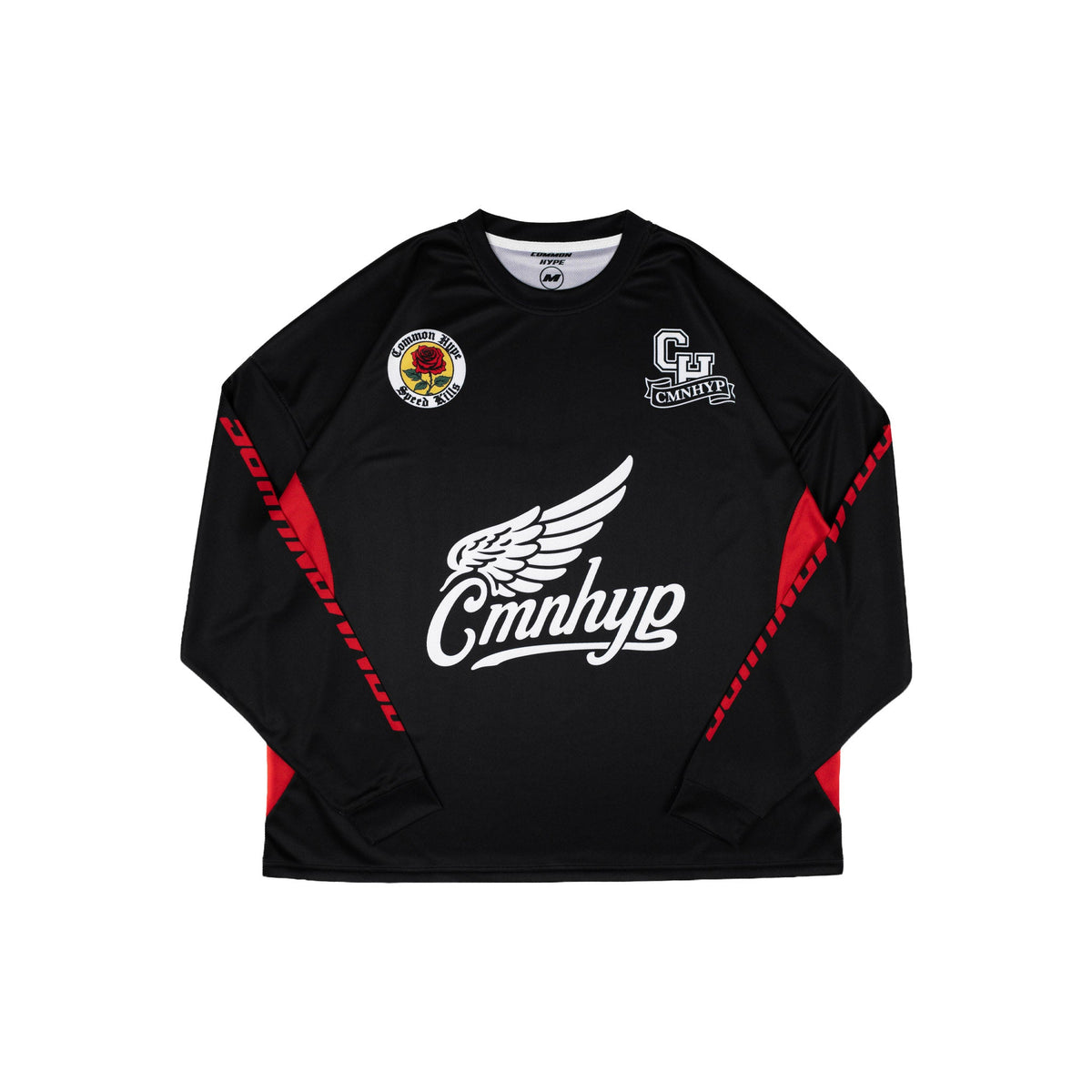 Common Hype Speed Kills Long Sleeve Racing Jersey Black
