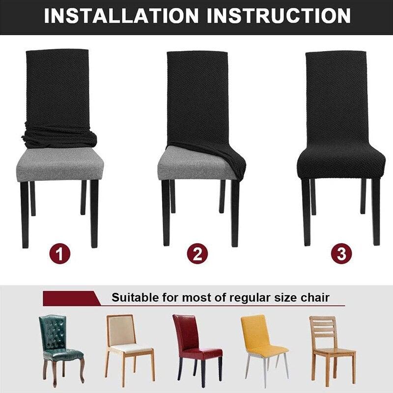 Cheap Waterproof Chair Cover Elastic Spandex Chair Covers for Dining Room Kitchen Stretch Chair Slipcover High Back Chair Covers For Dining Room Dining Kitchen Stretch Decorative Waterproof Spandex Chair Protectors Cover