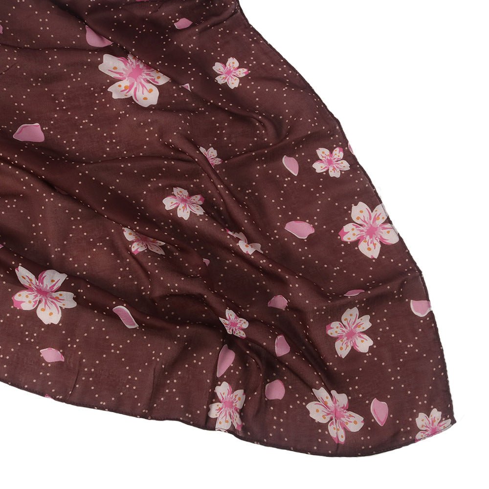 Cherry Blossom Print Hijab Scarf(MH241)