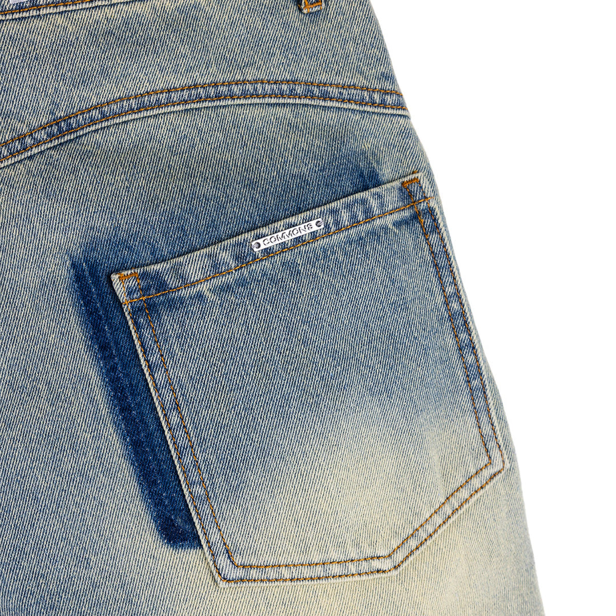 Commons Studios ‘Star’ Washed Denim Short Old Gold