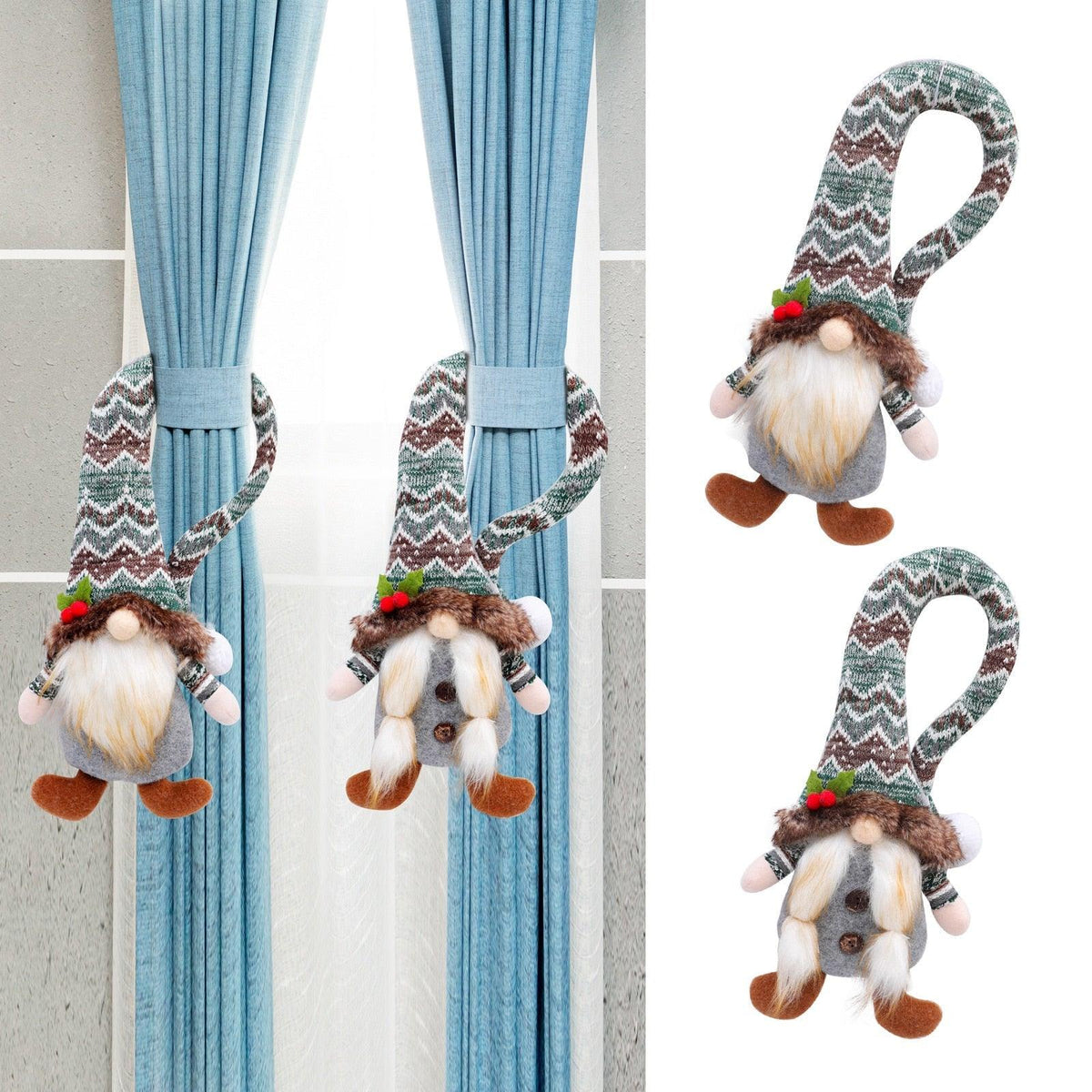 Christmas Decoration Faceless Doll Doll Curtain Buckle Christmas Home Curtain Buckle Decoration Props Christmas Decorations Christmas  Ornaments Thanks Giving Day Gifts 37x16x6