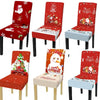 Christmas Decoration Set Stylish Christmas Chair Cover Decoration Jacquard Removable Washable Cushion Covers Armchair Modern For Home Banquet Hotel Spandex Holiday Parsons Chair Cover for Christmas Decoration Home Decor Ceremony Santa Claus