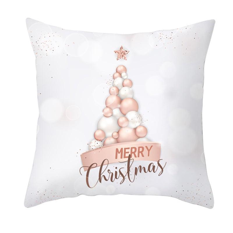Christmas Decorations Snowflake Santa Claus Merry Christmas Cover Cushion Pillowcase Xmas Holiday Couch Pillows Rustic Christmas Decorations Winter Pillowcase for Living Room Home Happy New Year