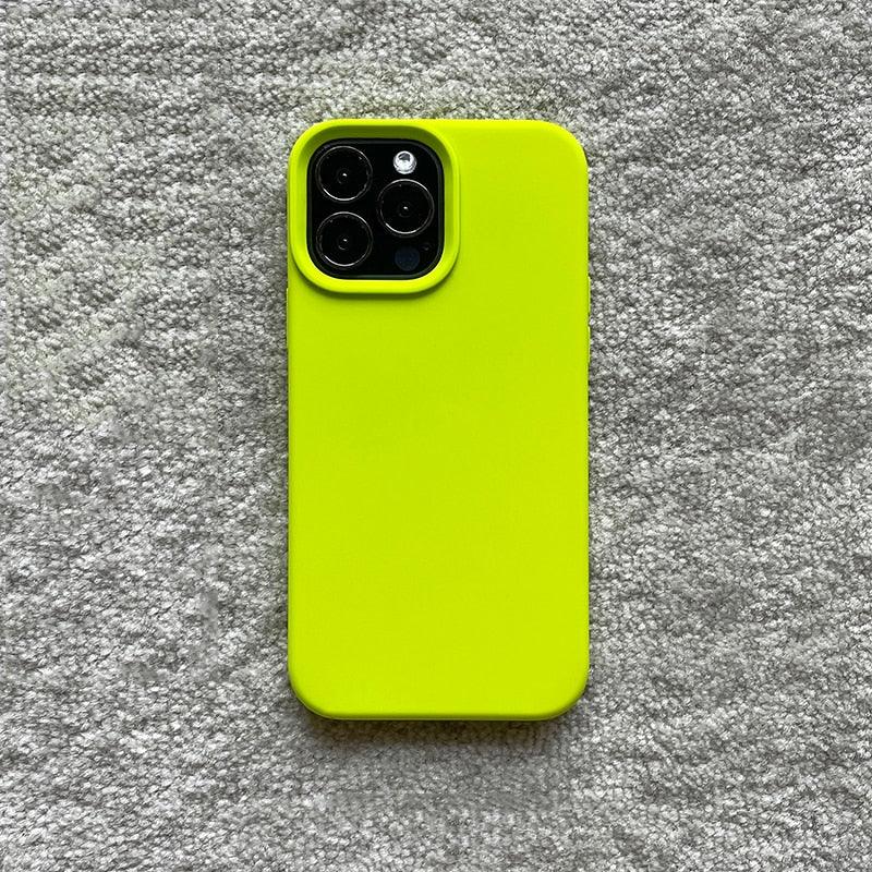 Classic Candy Color Silicone Case For iphone 13 12 Mini 14 13 Pro Max Camera Lens Protective Bumper Cover For iPhone 14 12 Pro Soft Flexible Silicone Slim Fit Case For Iphone