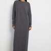 Classic Pullover Maxi Dress | Round Neck Long Sleeve Solid Color Dress(MA317)