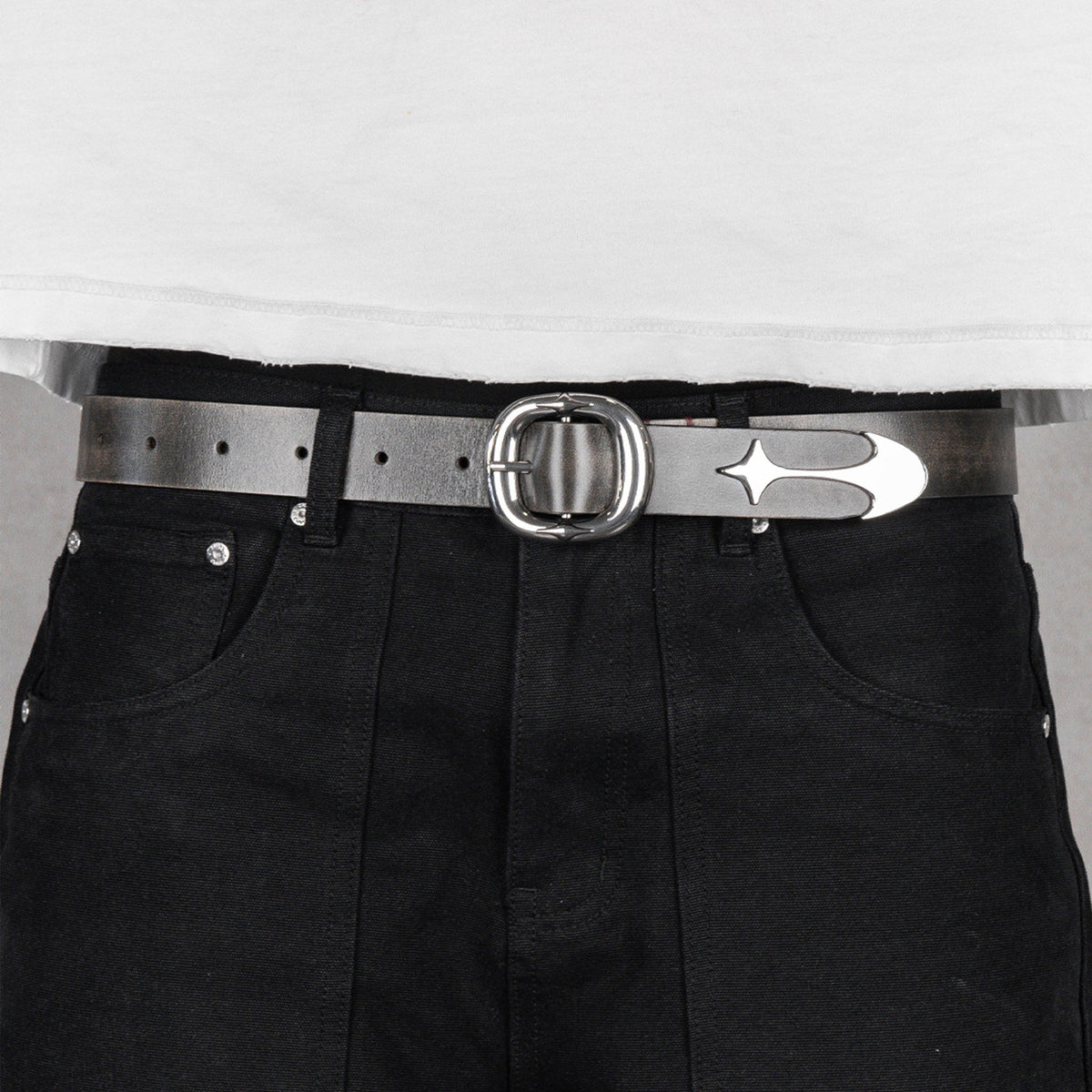Commons Studios Starslinger Leather Belt Smoke