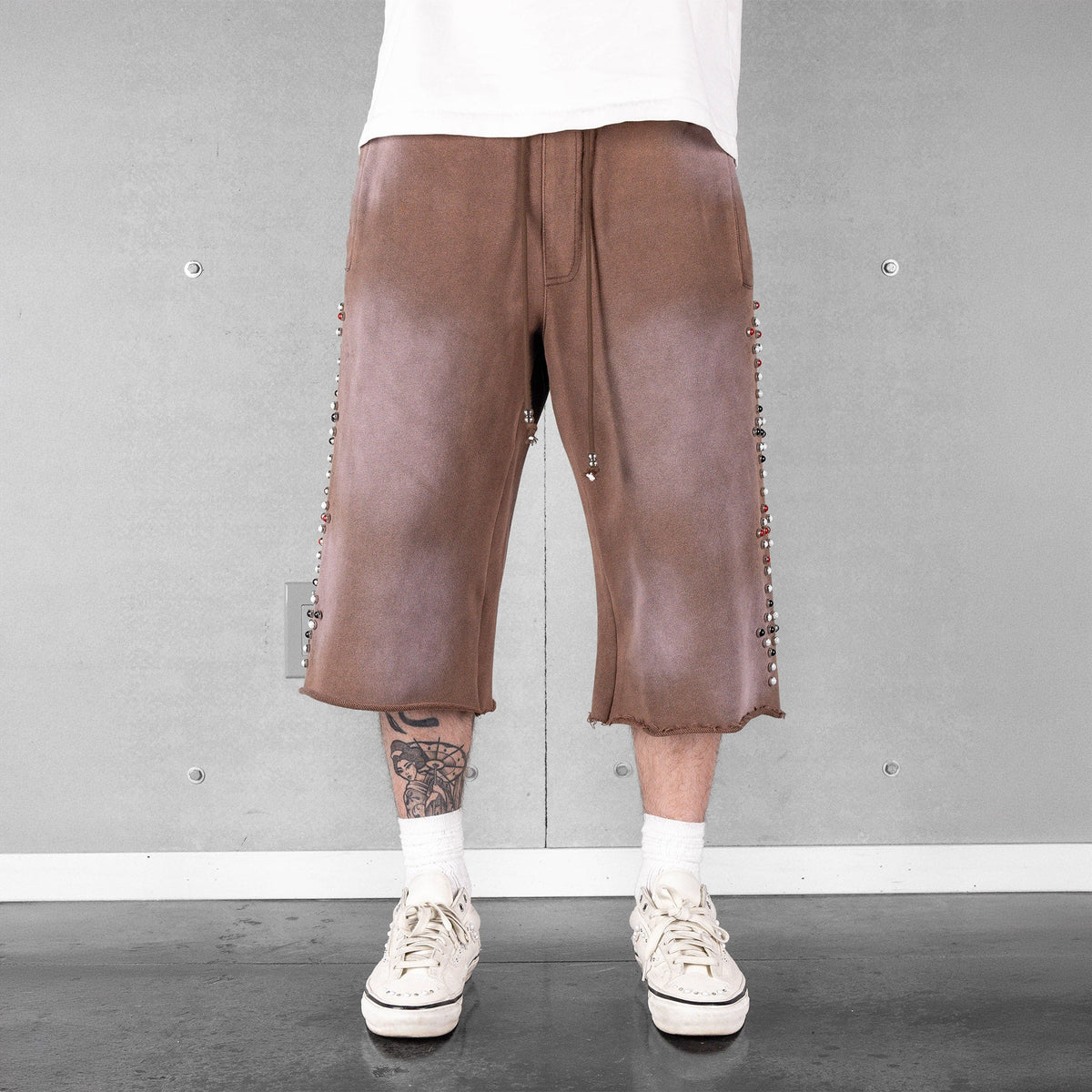 Commons Red Rivet Sweatshort Vintage Brown