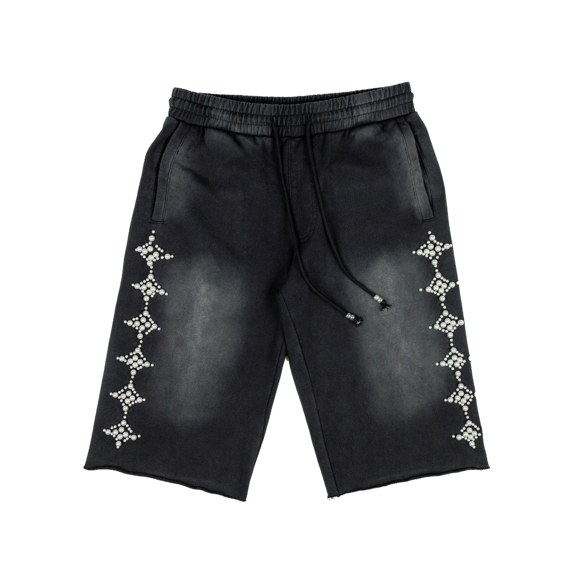Commons Pearled Star Sweatshort Vintage Black