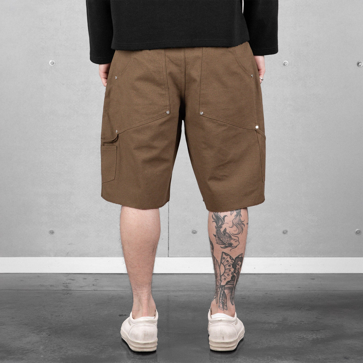 Commons Double Knee Canvas Short Brown