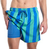 Men’s Premium Compression-Lined Hybrid Shorts – Coastal Cabana - Ocean and Palm