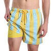 Men’s Premium Compression-Lined Hybrid Shorts – Coastal Cabana - Sun and Sky