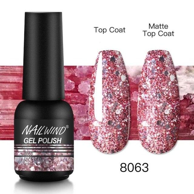 Colorful Glossy Gel Nail Polish 8ml Modern Permanent UV LED Nails Gel Luxury Fashion For Women and Girls Shine Design