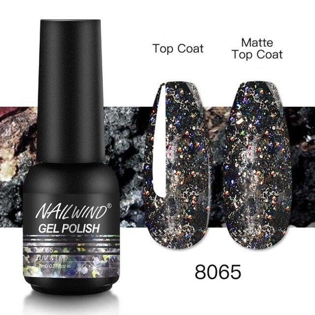 Colorful Glossy Gel Nail Polish 8ml Modern Permanent UV LED Nails Gel Luxury Fashion For Women and Girls Shine Design