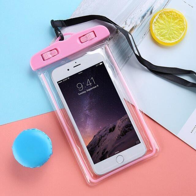 Colorful Pouch Universal Waterproof Cell Phones Useful Dropping Convenient To Use Lightweight Portable Bags Plastic Waterproof Underwater Pouch for Mobile Phone Case & Strap 3.5 -6 inch