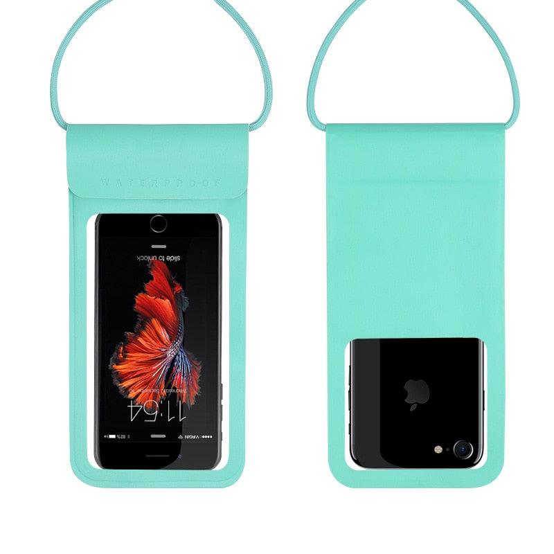 Colorful Universal Waterproof Case For iPhone 12 11 13 Pro Max X Water Proof Bag Mobile Phone Cover Universal Waterproof Phone Pouch for iPhone With Long Lanyard Lightweight Phone Case For Summer