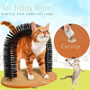 Comfortable Arch Cats Massager Pet Cat Itching Grooming Supplies Round Fleece Base Kitten Toy Scratching Device Brush For Cat Arch Self Grooming and Massaging Brush Toy Pet Scratcher Pads Hair Cleaner