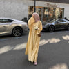 Comfortable Solid Color Abaya & Loose Pants Set | 2-Piece Casual Modest Abaya Outfit (MS136)