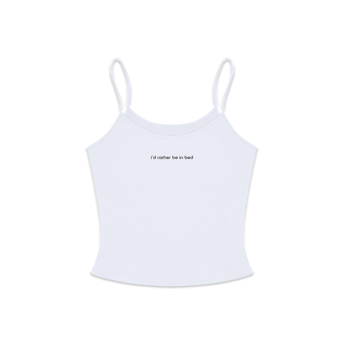 Compliments Rather Be in Bed Women's Tank White