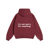 Compliments Not Sorry for Anything Dark Red Hoodie