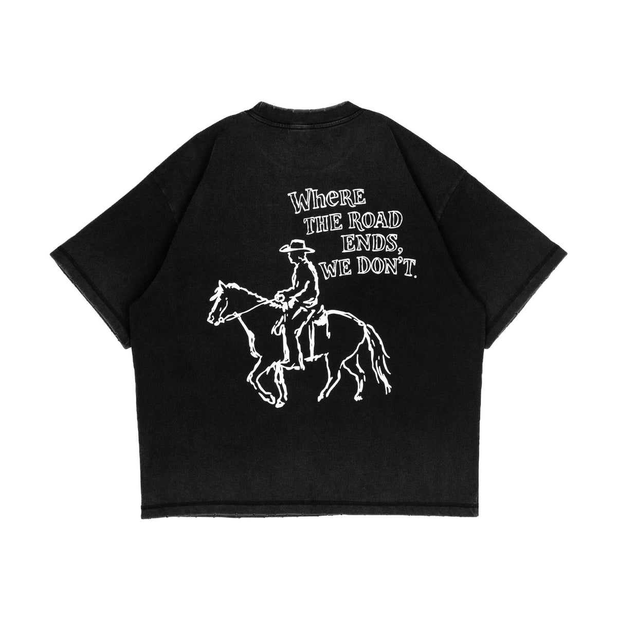 Compliments The Road Ends Black Vintage Tee