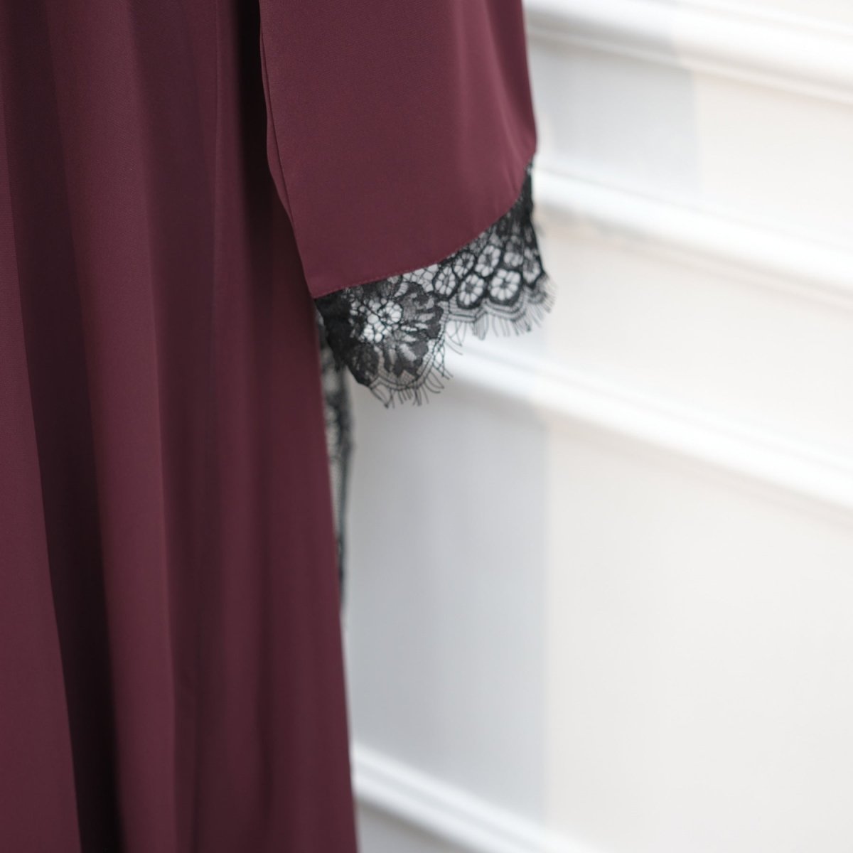 Contrast Lace Waist Panel Maxi Dress(MS409)