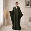 Contrast Piped Batwing Open Abaya(MOA325)