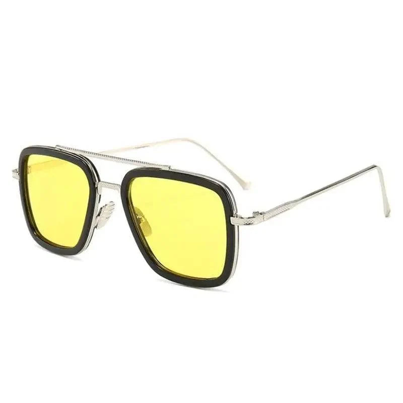 Cool Glasses Modern  Elegant Cosplay Vintage Retro  Sunglasses Vintage Aviator Square Sunglasses for Men Gold Frame Retro  Classic Sunglasses