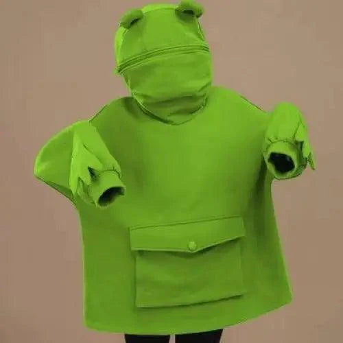 Cool Women Hoodie Perfect Sleeping Frog Pullover Winter Sense Hooded Modern Casual Sweatshirts Cute Funny Style Comfortable Frog Pullover Hoodie For Women