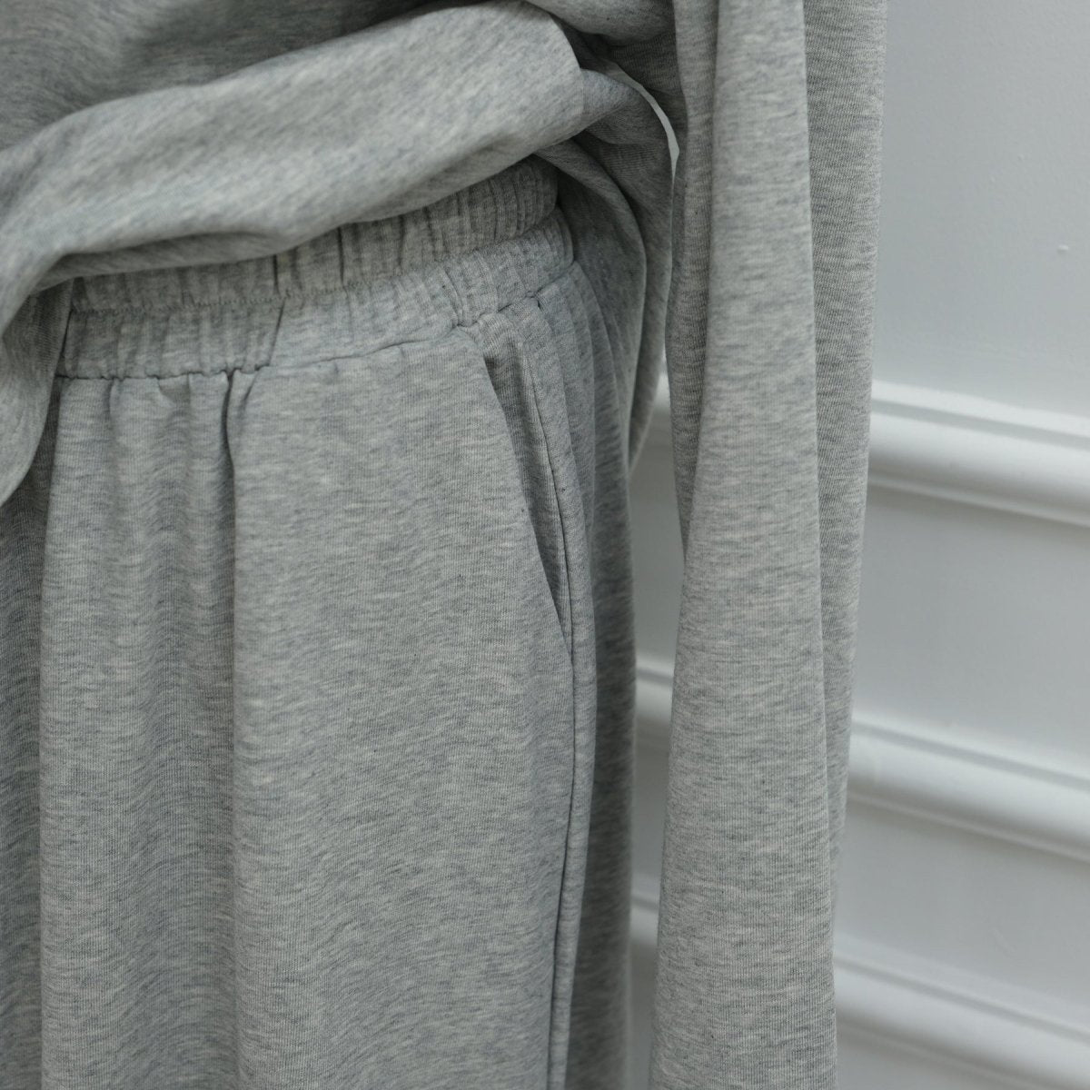 Cotton Half-Zip Top & Maxi Skirt Set(MS441)