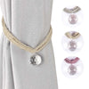 Crystal Bead Curtain Tieback Bling Diamond Bandage Rope Accessories Curtains Holder Buckle Tie Home Decorative Tieback Flower Curtain Clips Buckle with Stretchy Wire Rope For Home Office Decoration