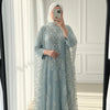 Crystal Beaded Cape Overlay Abaya Set (MA427)