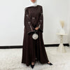 Crystal Bow Embellished Abaya 4-Piece Set(MOA253)